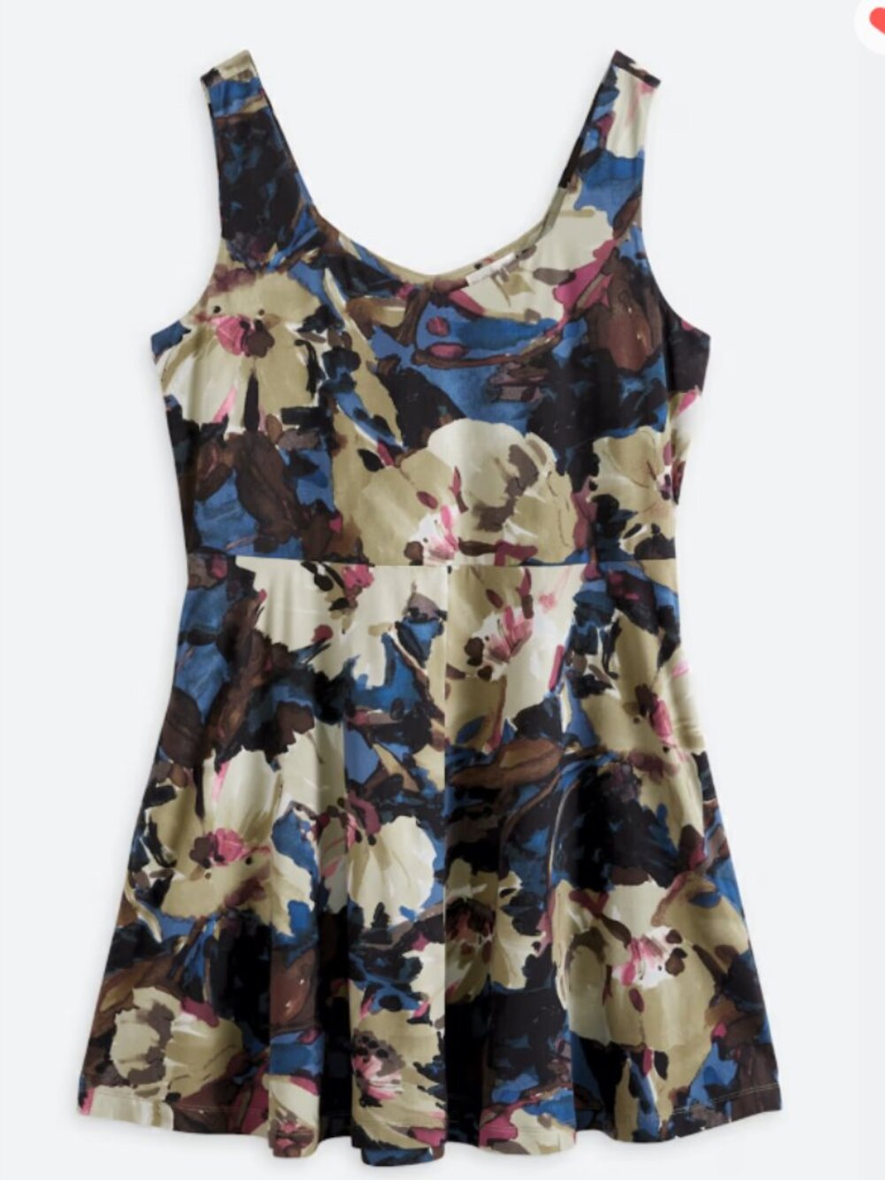 Nine Britton NWT Floral Print Sleeveless A-Line Dress - 1X